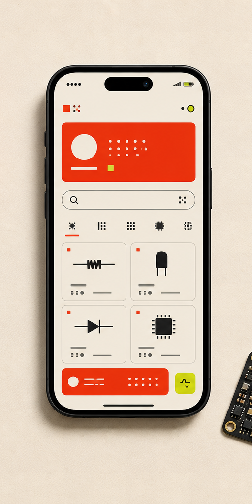 RadioShack utility app interface for finding components and repair guides