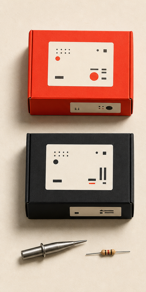 Premium modular electronics component packaging on a warm workbench
